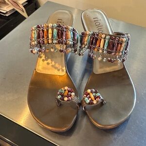 Rialto Women's Multicolor Beaded Sandals